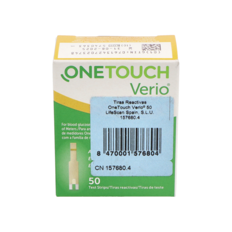 TIRAS REACTIVAS GLUCEMIA ONETOUCH VERIO 50 U
