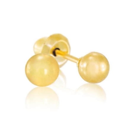 INVERNESS PENDIENTE INFANTIL 24K 776C BOLA DORADA 3 MM