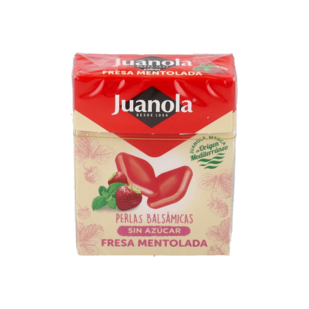 JUANOLA PERLAS 1 ENVASE 25 G SABOR FRESA MENTOLADA