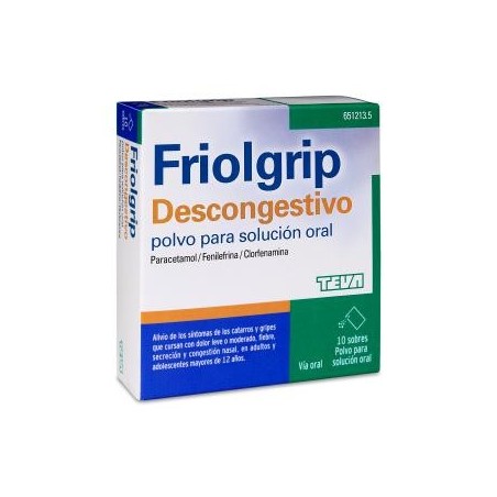 FRIOLGRIP DESCONGESTIVO 10 SOBRES POLVO PARA SOLUCION ORAL