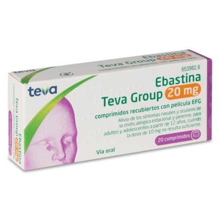 EBASTINA RATIOPHARM EFG 20 MG 20 COMPRIMIDOS RECUBIERTOS