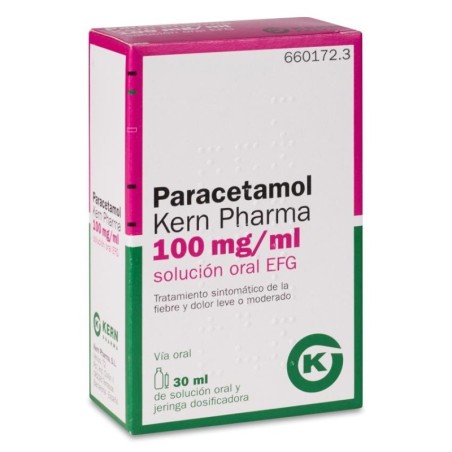 PARACETAMOL KERN PHARMA EFG 100 MG/ML SOLUCION ORAL 30 ML