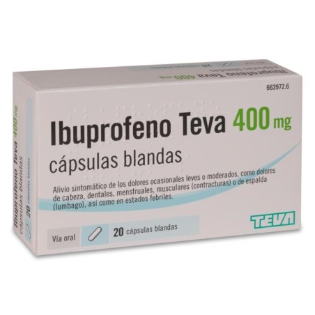IBUPROFENO TEVA 400 MG 20 CAPSULAS BLANDAS