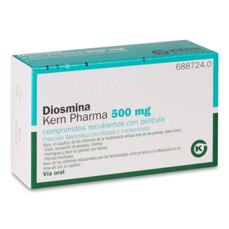 DIOSMINA KERN PHARMA 500 MG 30 COMPRIMIDOS RECUBIERTOS