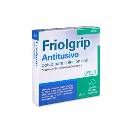 FRIOLGRIP ANTITUSIVO 10 SOBRES POLVO PARA SOLUCION ORAL