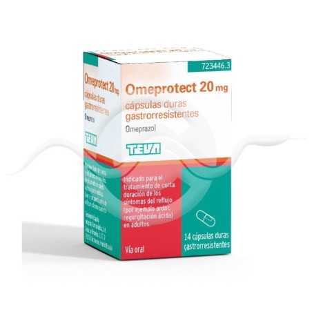 OMEPROTECT 20 MG 14 CAPSULAS GASTRORRESISTENTES (FRASCO)