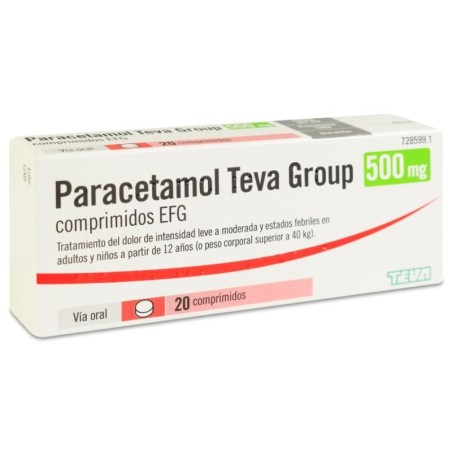 PARACETAMOL TEVA GROUP 500 MG 20 COMPRIMIDOS