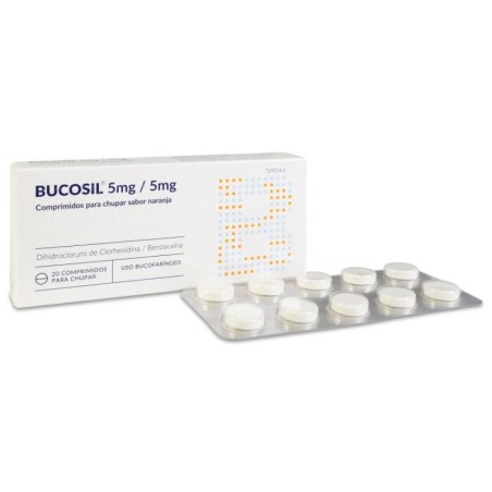 BUCOSIL 5 MG/5 MG 20 COMPRIMIDOS PARA CHUPAR (SABOR NARANJA)