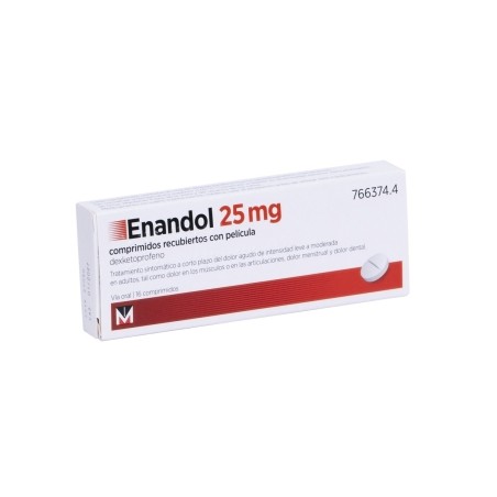 ENANDOL 25 MG 10 COMPRIMIDOS RECUBIERTOS