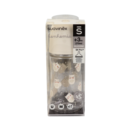 BIBERON TETINA FISIOLOGICA SILICONA PREMIUM BONHOMIA 1 UNIDAD 270 ml TALLA M