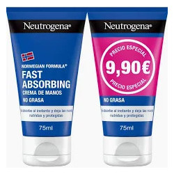 NEUTROGENA FORMULA NORUEGA CREMA DE MANOS RAPIDA ABSORCION 2 UNIDADES 75 ml