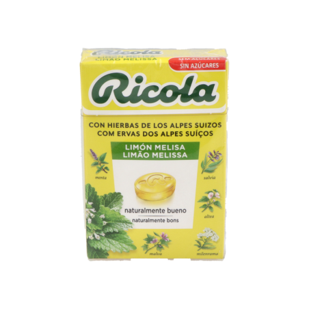 RICOLA CARAMELOS SIN AZUCAR 1 ENVASE 50 g SABOR LIMON