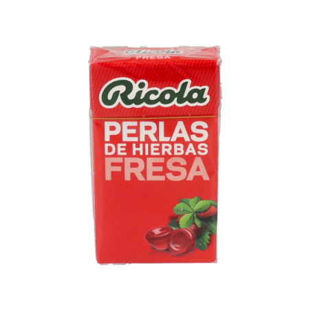 RICOLA PERLAS SIN AZUCAR 1 ENVASES 25 g SABOR FRESA