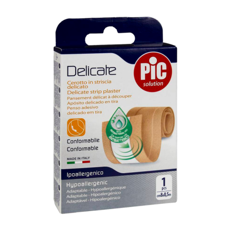 PIC DELICATE TNT ANTIBACTERIANO APOSITO ADHESIVO 50 cm x 6 cm COLOR PIEL