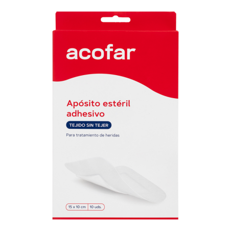 APOSITO ESTERIL TEJIDO SIN TEJER ADHESIVO ACOFAR 10 APOSITOS 15 cm x 10 cm