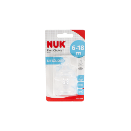 TETINA SILICONA ANTICOLICO NUK FIRST CHOICE+ TALLA 2 XL 2 UNIDADES