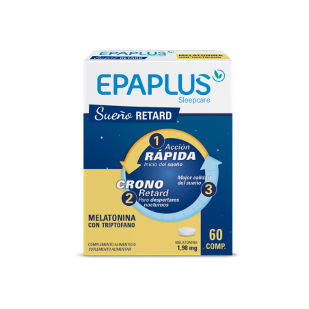 EPAPLUS SLEEPCARE MELATONINA RETARD TRIPTOFANO PLUS 60 COMPRIMIDOS