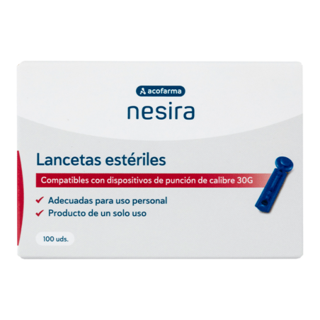 ACOFARMA NESIRA LANCETAS ESTERILES 100 LANCETAS