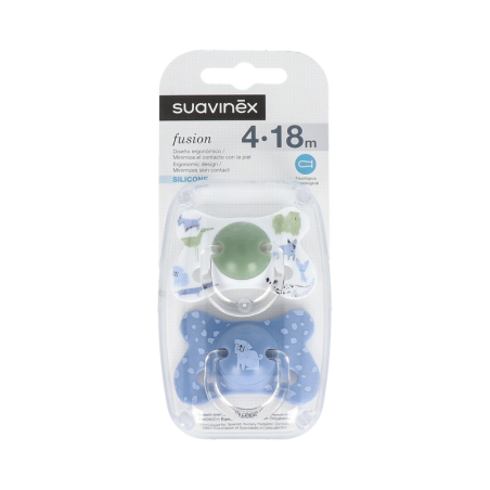 CHUPETE SILICONA T FISIOLOGICA SUAVINEX FUSION 4-18 M 2 U