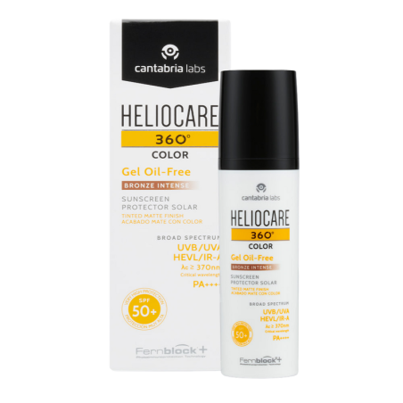 HELIOCARE 360º SPF 50+ COLOR GEL OIL-FREE PROTECTOR SOLAR 1 ENVASE 50 ML COLOR BRONZE INTENSE