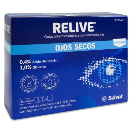 RELIVE OJOS SECOS 20 MONODOSIS 0,5 ml