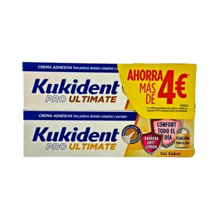KUKIDENT PRO ULTIMATE 2 TUBOS 40 g SIN SABOR DUPLO