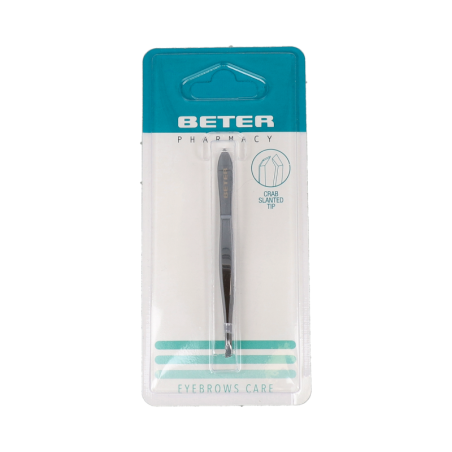 PINZAS DEPILAR BETER PUNTA CANGREJO CROMADA 9.3 CM