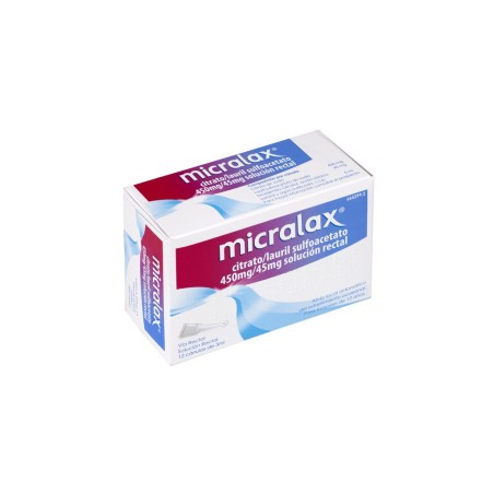 MICRALAX CITRATO/LAURIL SULFOACETATO 450 mg/ml + 45 mg/ml SOLUCION RECTAL 12 ENEMAS 5 ml