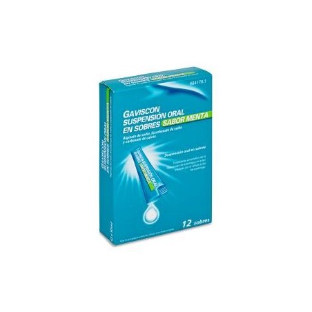 GAVISCON 12 SOBRES SUSPENSION ORAL 10 ml (SABOR MENTA)