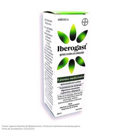 IBEROGAST GOTAS ORALES EN SOLUCION 1 FRASCO 20 ml