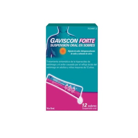 GAVISCON FORTE 12 SOBRES SUSPENSION ORAL 10 ml
