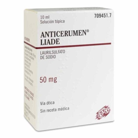 ANTICERUMEN LIADE 50 mg/ml GOTAS OTICAS EN SOLUCION 1 FRASCO 10 ml